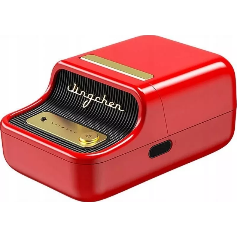 Etiķešu printeris NIIMBOT B21S Sarkans — kompakts termālais Bluetooth printeris, 50 mm drukas platums, 60 mm/s, 1200 mAh akumulators