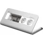 Kindermann CablePort desk² 80 4-vietīgs - kontaktligzdu korpuss - virsmas montāžai - barošanas avots X 2 - anodēts alumīnijs (7430000252)