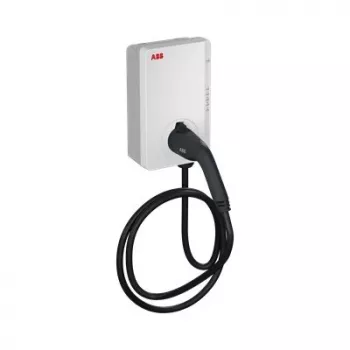 ABB Terra AC W22-G5-R-C-V2-0 sienas lādētājs Type 2, 22kW, kabelis 5m, 3-fāžu barošana/32A, Bluetooth, Wi-Fi, Ethernet, RFID lasītājs, modems GSM/4G
