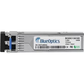 BlueOptics© BO05C13610D SFP raidītājs, LC-Duplex, 1000BASE-LX, vienmoda šķiedra, 1310nm, 10km, 0°C/+70°C, DDM