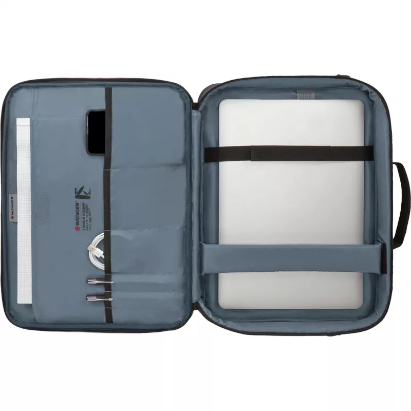 Wenger BQ 16 Clamshell – ūdensizturīgs 16 inch klēpjdatora maciņš, melns
