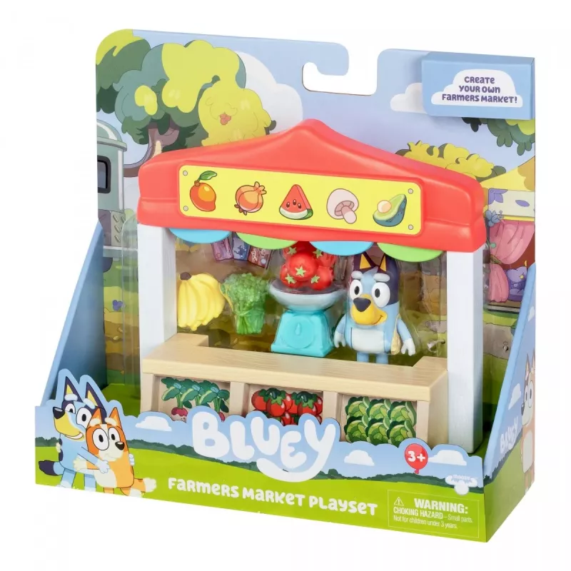 Figūriņu komplekts TMTOYS Mini Bluey Pārtikas veikals BLU17555 – miniatūru tēlu komplekts rotaļām
