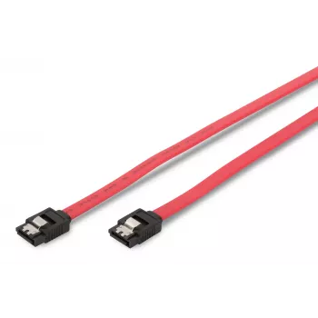 Assmann SATA savienojuma kabelis, L-veida, ar fiksatoru, sievišķais/sievišķais, 0.5m, taisns, SATA II/III, UL (AK-400102-005-R)