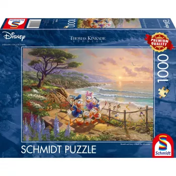 Thomas Kinkade Studios: Disney - Donald un Daisy A Duck Day Afternoon, Puzle 1000 gabali