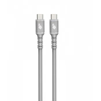 USB C - USB C kabelis 1 m silikona pelēks