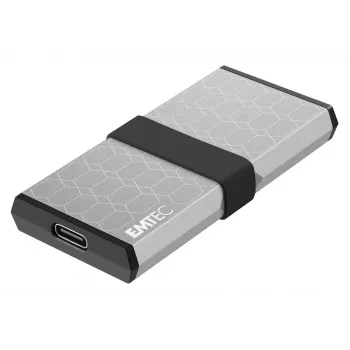 Emtec X205 Mini 1 TB USB-C 3.2 Gen 2x2 ārējais SSD sudraba krāsā