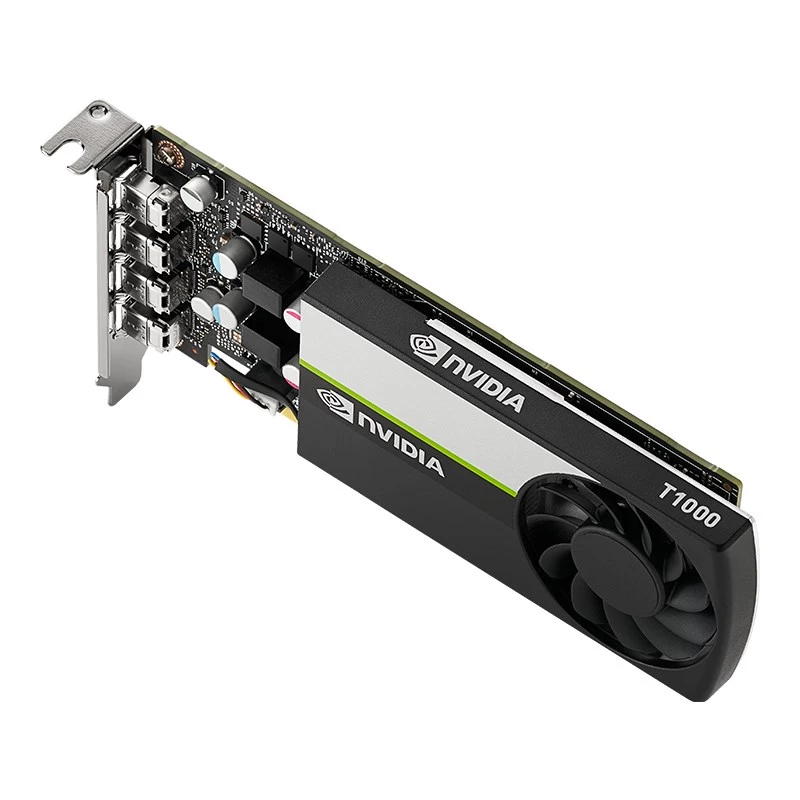 PNY NVIDIA T1000 4GB GDDR6 zema profila videokarte, 4x Mini DisplayPort (VCNT1000-SB)