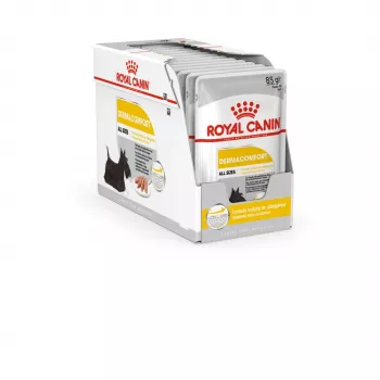 Slapjā suņu barība Royal Canin Dermacomfort Adult 85 g maisiņš — jutīgai ādai, ar mājputnu garšu, 78% mitrums
