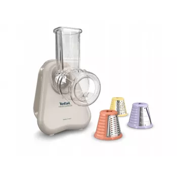 Elektriskais dārzeņu smalcinātājs Tefal Fresh Express DN853BE0 — 150 W, 3 maināmi uzgaļi, 1 ātrums, krēmkrāsā