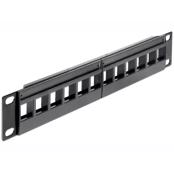 Patch Panel DeLOCK 43259 10 inch 12x Keystone melns