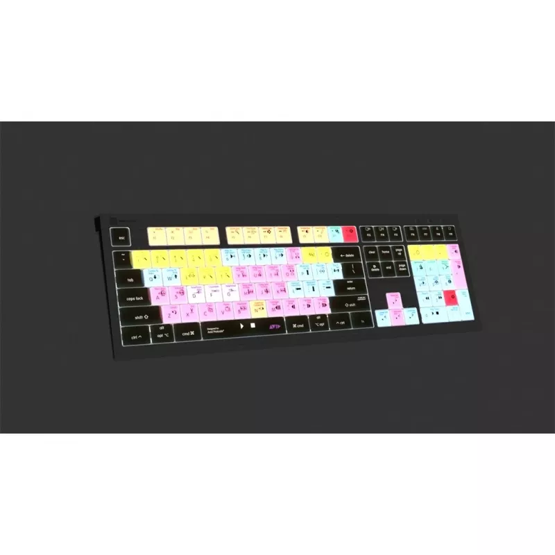 Logickeyboard Avid Pro Tools Astra 2 melna USB tastatūra Mac, QWERTZ (vācu)