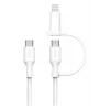 USB kabelis Belkin BoostCharge Pro 1,5m USB-C uz USB-C/Lightning balts