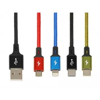 Universāls 4-in-1 uzlādes kabelis I-BOX USB IKUM4W1