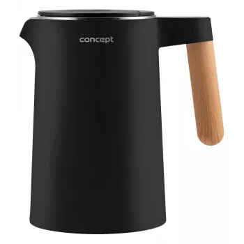 Elektriskā tējkanna Double Wall 1.5 L Concept Black RK 3301