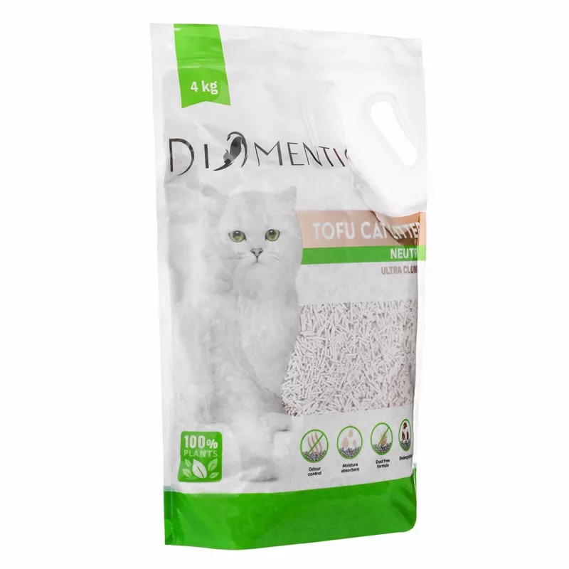 DIAMENTIQ Tofu Neutral Ultra klumpējošs - augu bāzes pakaiši - 4kg