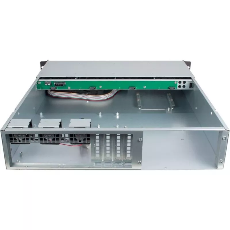 Servera korpuss Inter-Tech 2U 2404L Rack Melns, Pelēks