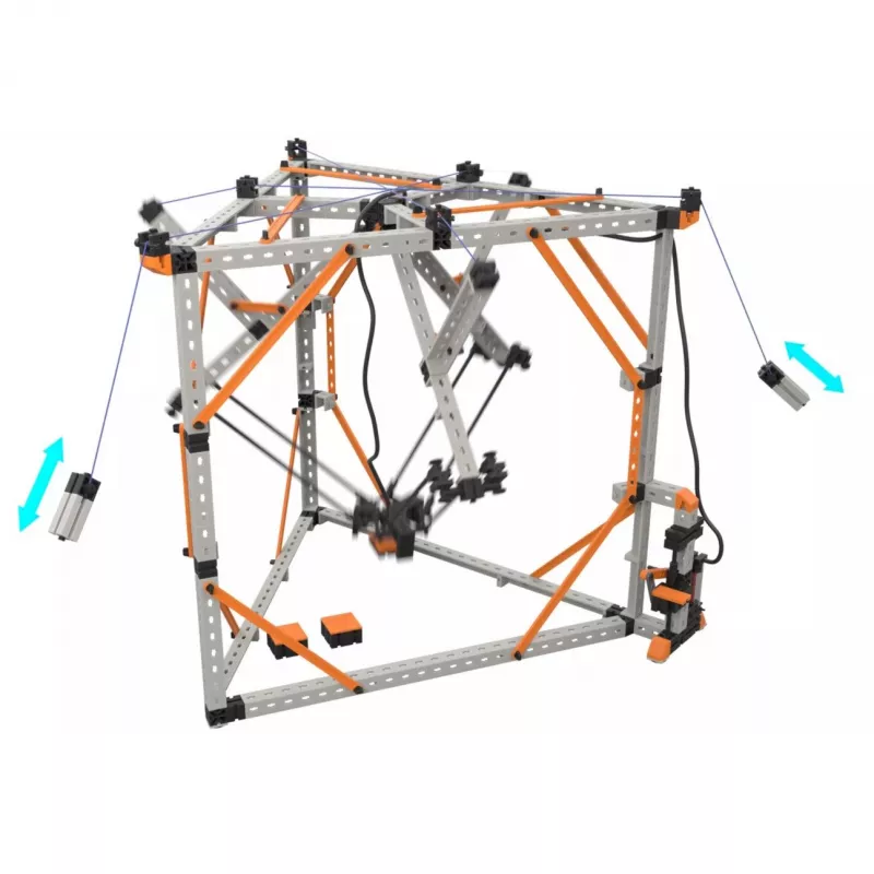 Izglītojošs konstruktors Fischertechnik Universal Ultimate 576102 — 525 detaļas, mehānikas un pneimatikas mācību komplekts
