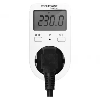 Elektrības patēriņa mērītājs AC RealPower EM-1 LCD displejs 16A