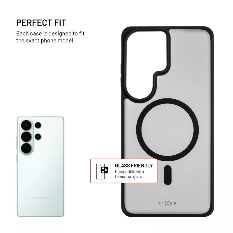Fixed MagMisty | Aizmugurējais vāciņš | Samsung Galaxy S26 Ultra | Polikarbonāts/TPU | Melns