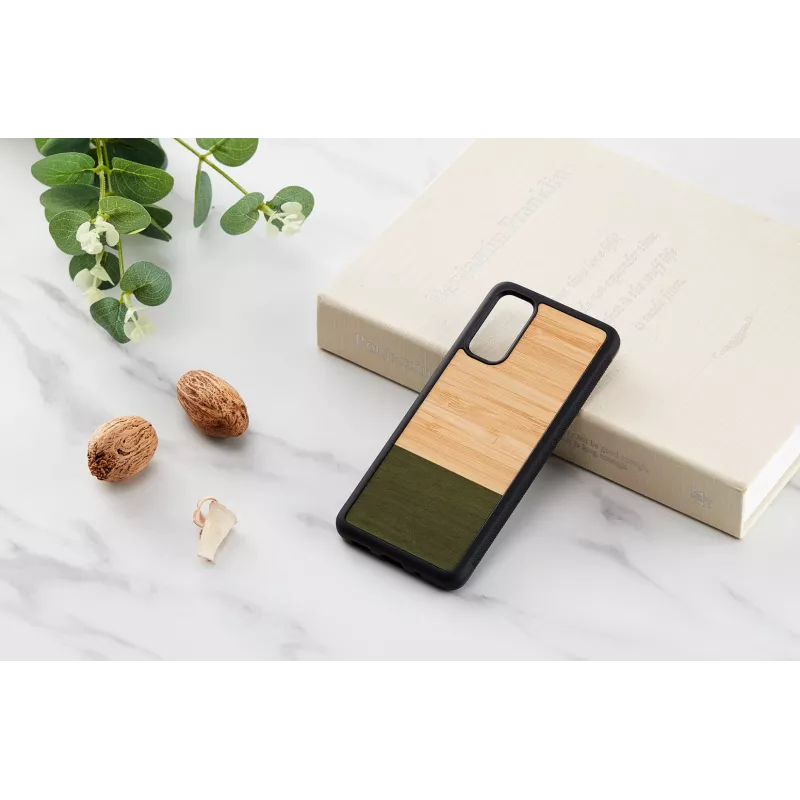 Telefona maciņš man and wood Galaxy S20 bambusa mežs melns — aizsargmaciņš Samsung Galaxy S20