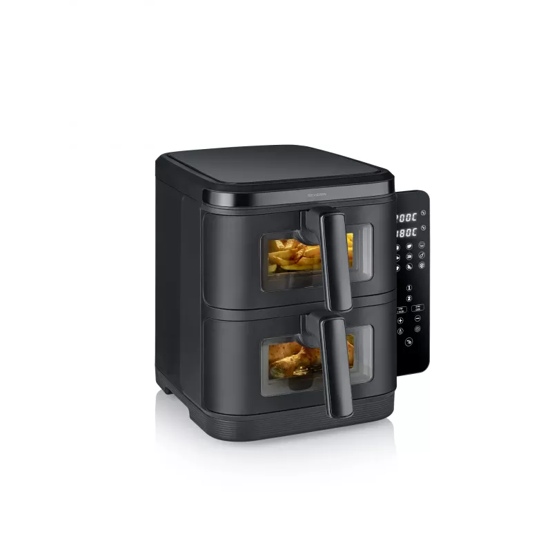 Fritieris SEVERIN FR 2468 S-Fry Duo Stack 2-in-1, dubultā groza dizains