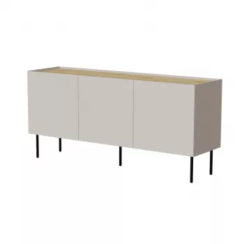 Kumode FELLINI 150x40x70 cm, kašmira krāsā, eļļota ozola virsma