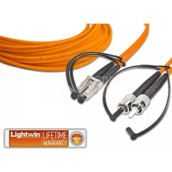 Lightwin Duplex LWL Patch Kabelis, MM OM2, LC - ST, 15.0 m (LDP-50 LC-ST 15.0 OM2)
