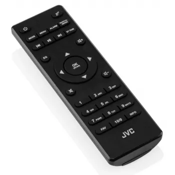 Interneta radio JVC RA-E981B — Wi‑Fi un Bluetooth straumēšana, DAB+, FM, 2x5W, 40 preseti, USB, AUX, LCD displejs