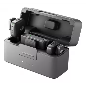 DJI Mic Mini (2 TX + 1 RX + Uzlādes futrālis) Bezvadu mikrofonu komplekts - Tumši pelēks