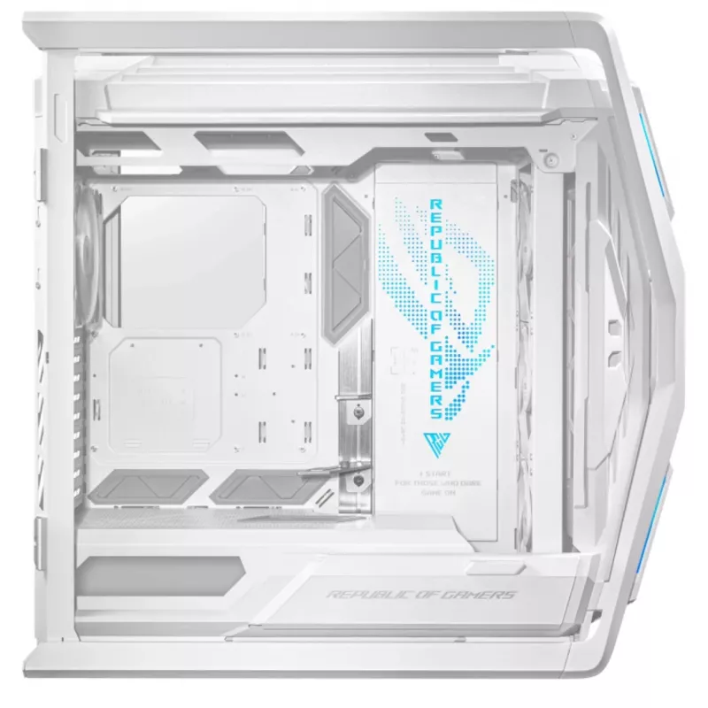 ASUS ROG GR701 Hyperion White, PC, Balts, ATX, EATX, micro ATX, Mini-ITX, Alumīnijs, Daudzfunkciju, Priekšpuse