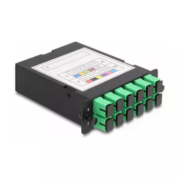 DeLOCK Fiber Optic HD Kasete MPO vīrietis uz 12 x SC Simplex sieviete 12 šķiedras Vienmoda 9/125 µm