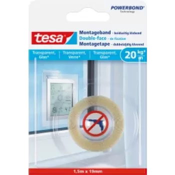 Montāžas lente TESA 77740-00000 1,5 m Caurspīdīga 19 mm