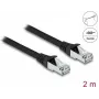 Tīkla kabelis DeLOCK RJ45 Cat.6A 2m Melns