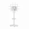 Grīdas TV statīvs GEMBIRD TVS-86TR-01-W 37–86 collu televizoriem, balts, grozāms un slīpējams, VESA 200x200–600x400, max slodze 50 kg