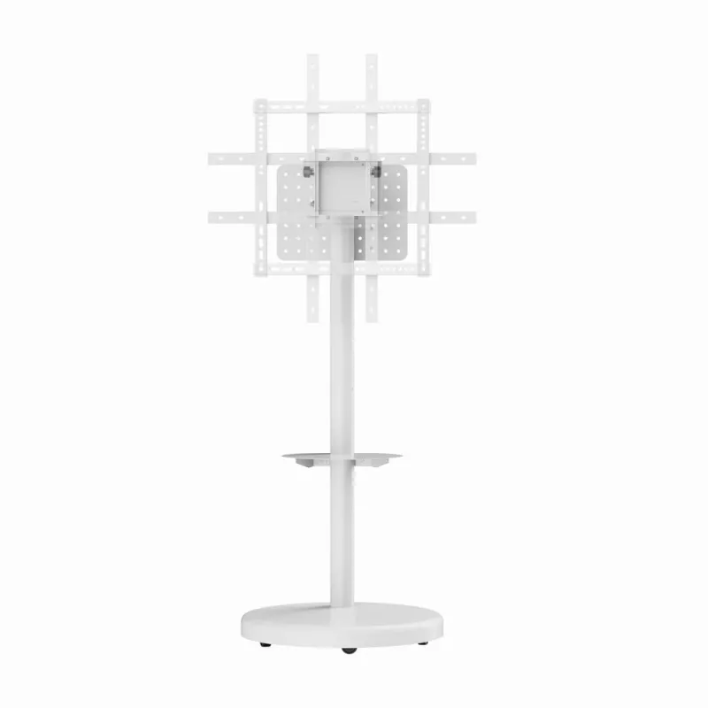 Grīdas TV statīvs GEMBIRD TVS-86TR-01-W 37–86 collu televizoriem, balts, grozāms un slīpējams, VESA 200x200–600x400, max slodze 50 kg