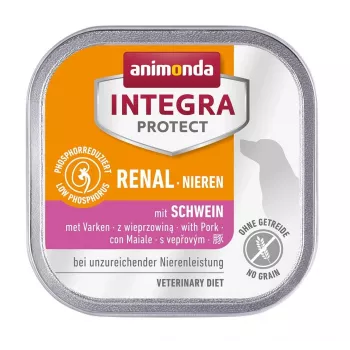 Slapjā suņu barība animonda Integra Protect Nieren ar cūkgaļu, pieaugušiem suņiem, 150 g trauciņš