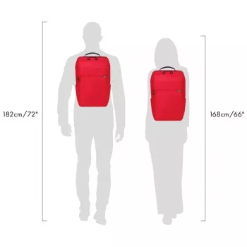 Mugursoma ikdienai DICOTA D32121-RPET sarkana, rPET poliesters