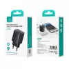 usams CC229 30W GaN ātrais lādētājs balts — USB un USB-C, LED indikators