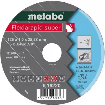 Metabo 616226000 griešanas disks plakans centrs nerūsējošajam tēraudam