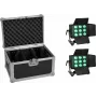 LED gaismu komplekts EUROLITE CLS-9 QCL RGB/WW 9x7W — 9 gaismekļi, QCL RGB/WW gaismas diodes, 7W katrs