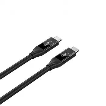 USB-C kabelis Unitek C14100ABK01-2M — 2 m, 100W jaudas padeve, 40 Gbps dati
