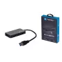USB centrmezgls NATEC Moth 4-portu USB 3.2 Gen 1 Type-A (5000 Mbit/s), USB barots, melns, 0,15 m kabelis