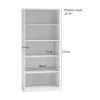 Biroja grāmatu skapis Top e shop R80 SONOMA ozola krāsā, 5 plaukti, 800×300×1820 mm