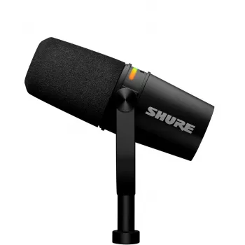 Shure MV7+-K - Lekciju un vokāla mikrofons ar XLR/USB-C savienotāju, melns