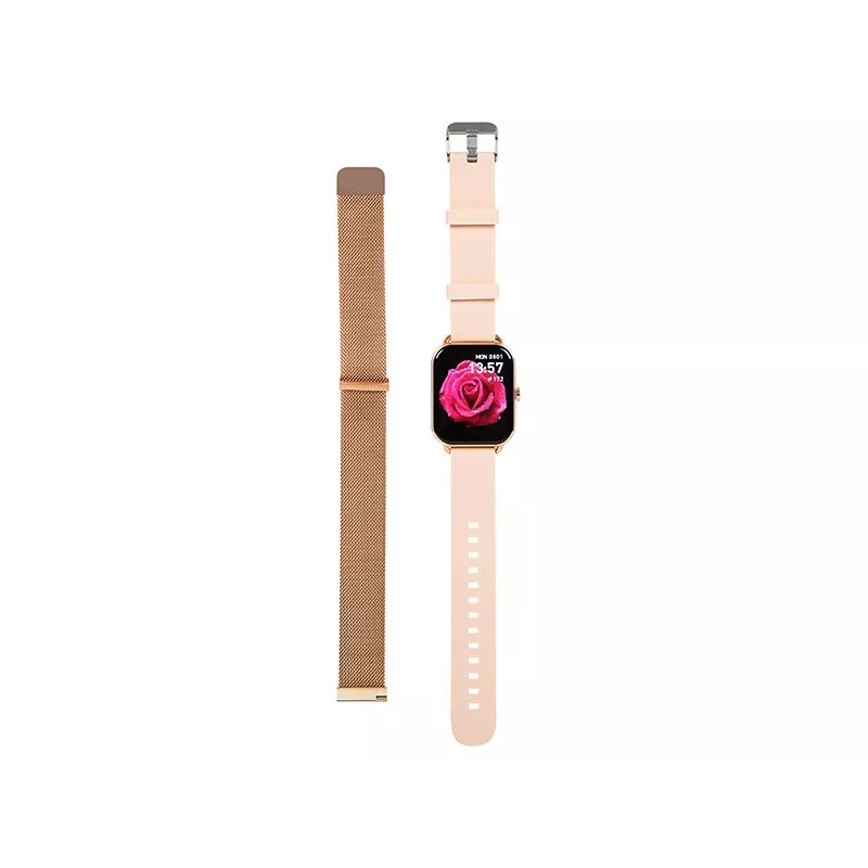 Viedpulkstenis X16 Bluetooth rozā