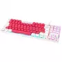 Mehāniskā spēļu tastatūra GAMIAC TKL90G ar Kailh Red slēdžiem, tenkeyless, balta/sarkana