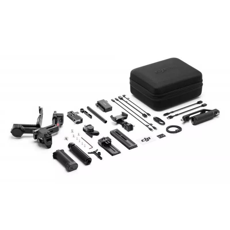 Rokas stabilizators kamerai DJI RS 4 Pro Combo Melns Oglekļa šķiedra 13h akumulators