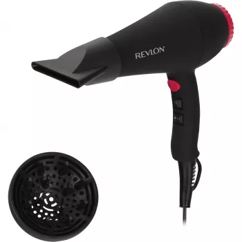 Fēns REVLON RVDR5251E 2000 W, jonu, 3 siltuma līmeņi, 2 ātrumi, aukstā poga – Melns/Rozā