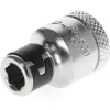 Gedore 1973312 bitu adapteris no 3/8″ kvadrāta uz 1/4″ sešstūri, hromēts