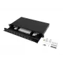 Patch Panel Lanberg FOP1-12SD-LQB 1U Tērauds Melns Rack Montāžai